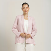 Donna 3-Piece Blazer Suit Set - Pastel Pink & Ecru